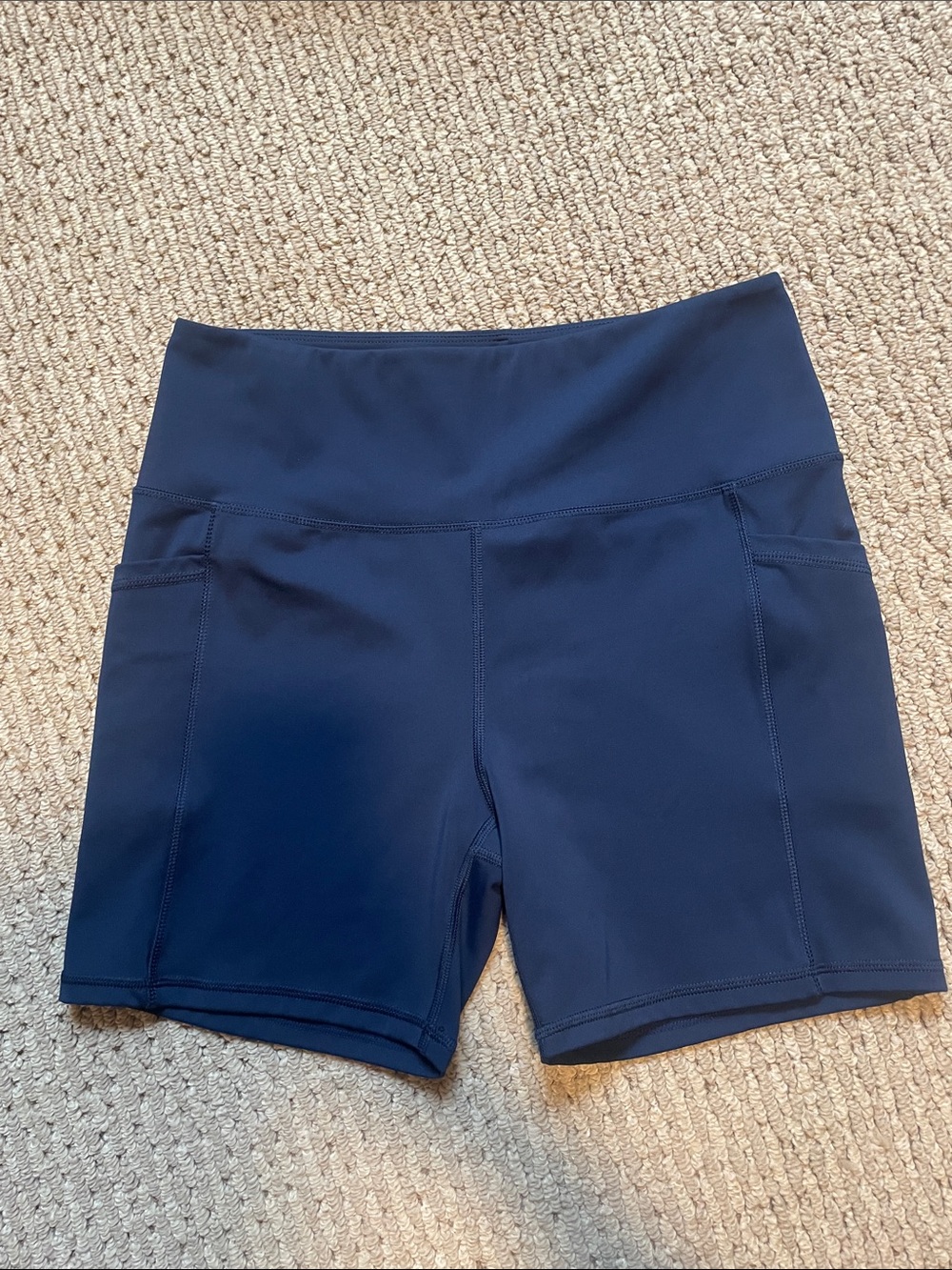 AFITNE Women's High Waist Biker Shorts with Pockets (Large)
